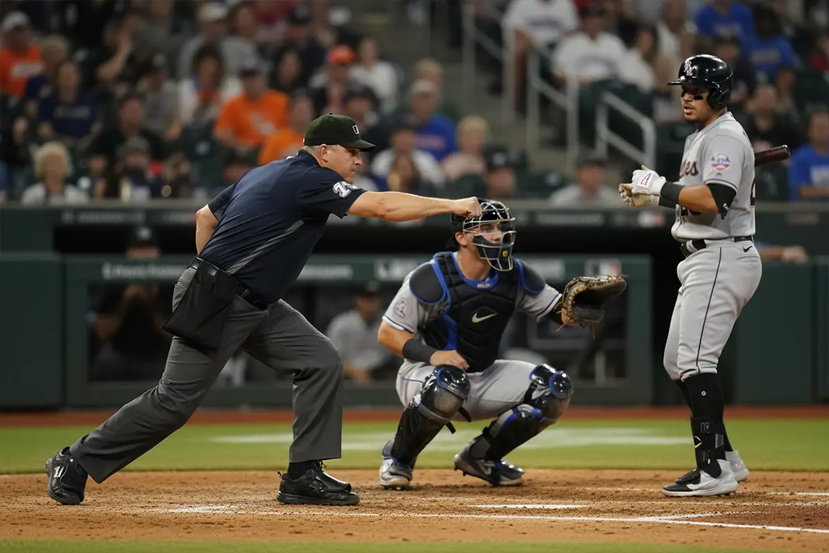 Baseball Regeln – Schiedsrichter ruft Strike an der Home Plate